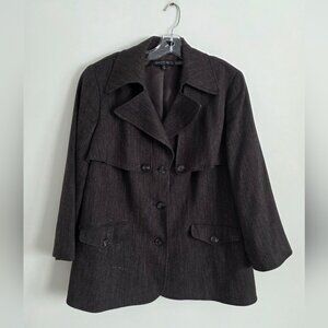 LAFAYETTE 148 | Wool Linen Blazer Jacket Brown Sz 16